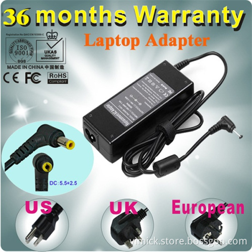 19V 3.95A Notebook AC/DC Chargers for 75W HP 5.5mm*2.5mm
